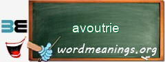 WordMeaning blackboard for avoutrie